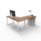 We'Re It Connect It L-Shaped Desk, 77 in D X 30 in H, 60 in W X Thermally Fused Laminate DI60304824L1BBF-WH-WAL - alternate 4